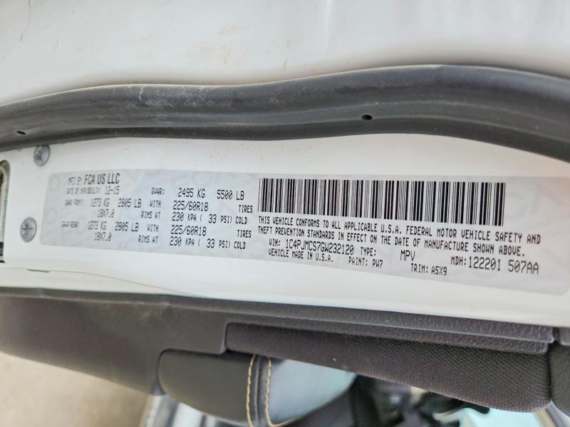 2016 Jeep Cherokee მანქანა იყიდება აუქციონზე, vin: 1C4PJMCS7GW232120, აუქციონის ნომერი: 63293486