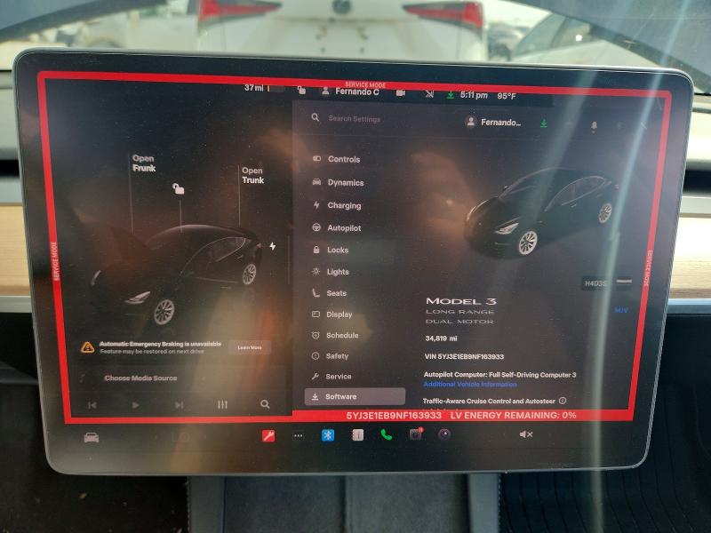 58821586 :رقم المزاد ، 5YJ3E1EB9NF163933 vin ، 2022 Tesla Model 3 مزاد بيع