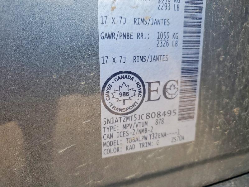 Продажа на аукционе авто 2018 Nissan Rogue, vin: 5N1AT2MT5JC808495, номер лота: 59365136