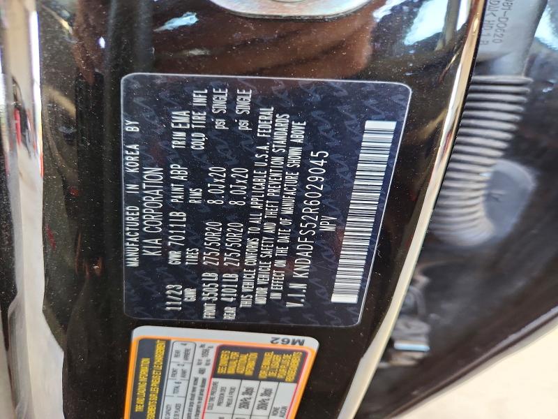 58927566 :رقم المزاد ، KNDADFS52R6029045 vin ، 2024 Kia Ev9 مزاد بيع