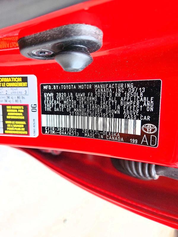 Aukcja sprzedaży 2014 Toyota Corolla, vin: 2T1BURHE3EC019513, numer aukcji: 61738466