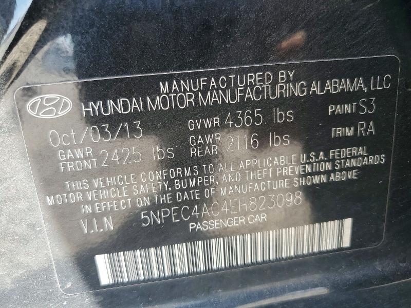 Продаж на аукціоні авто 2014 Hyundai Sonata, vin: 5NPEC4AC4EH823098, номер лоту: 63548866
