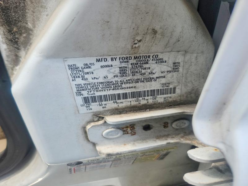 59243916 :رقم المزاد ، 1FTSW21P46EB03562 vin ، 2006 Ford F250 مزاد بيع