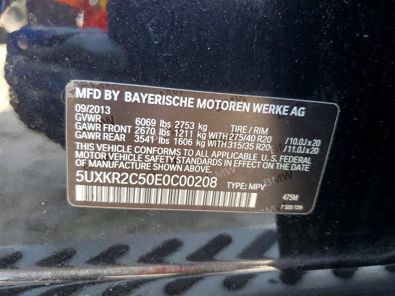 Продажа на аукционе авто 2014 Bmw X5, vin: 5UXKR2C50E0C00208, номер лота: 62615616