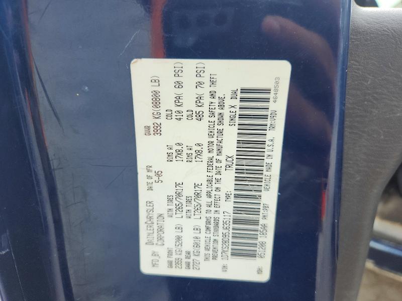 Продаж на аукціоні авто 2005 Dodge Ram 2500, vin: 1D7KS28D95J635117, номер лоту: 62436316