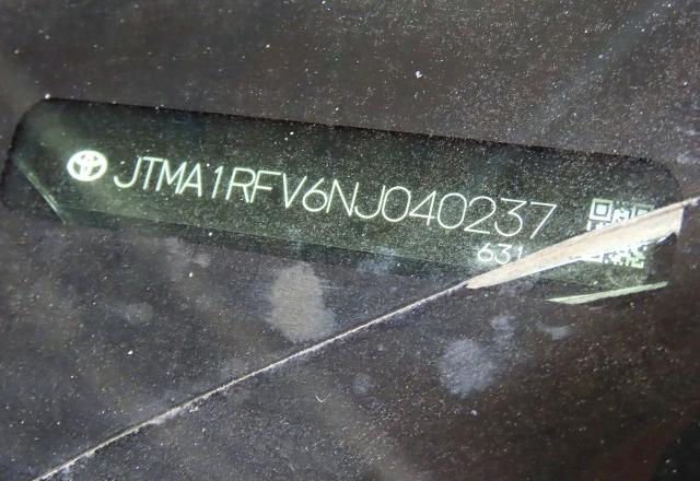 2022 Toyota Rav4 მანქანა იყიდება აუქციონზე, vin: JTMA1RFV6NJ040237, აუქციონის ნომერი: 62327036