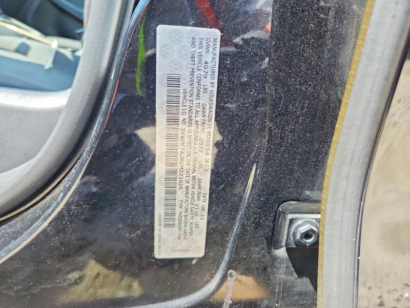 63190786 :رقم المزاد ، 3VW2K7AJ6CM321025 vin ، 2012 Volkswagen Jetta مزاد بيع