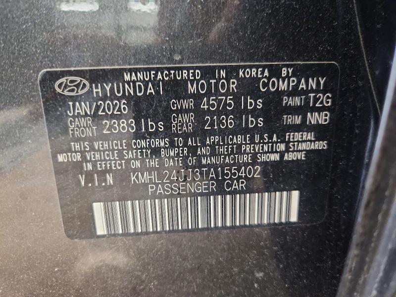 Продаж на аукціоні авто 2026 Hyundai Sonata Hybrid, vin: KMHL24JJ3TA155402, номер лоту: 63587846