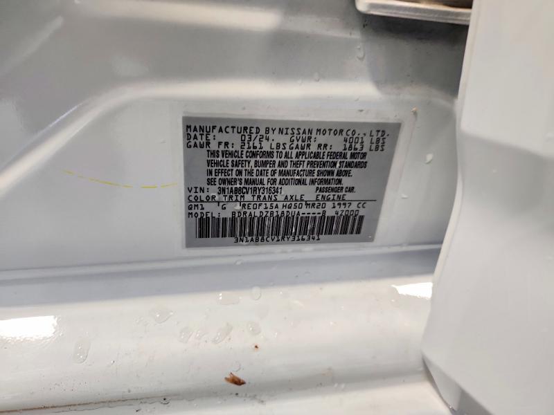 58759216 :رقم المزاد ، 3N1AB8CV1RY316341 vin ، 2024 Nissan Sentra مزاد بيع