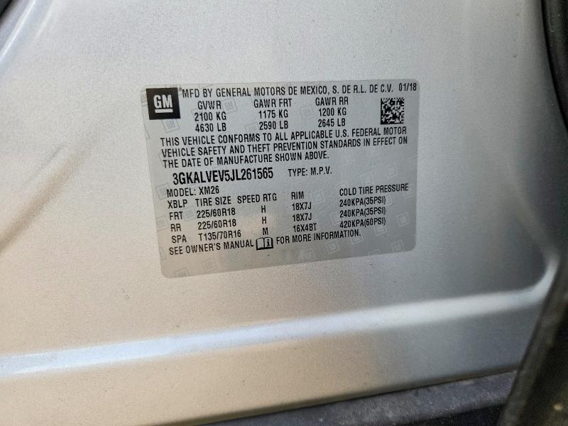 Aukcja sprzedaży 2018 Gmc Terrain, vin: 3GKALVEV5JL261565, numer aukcji: 61078136