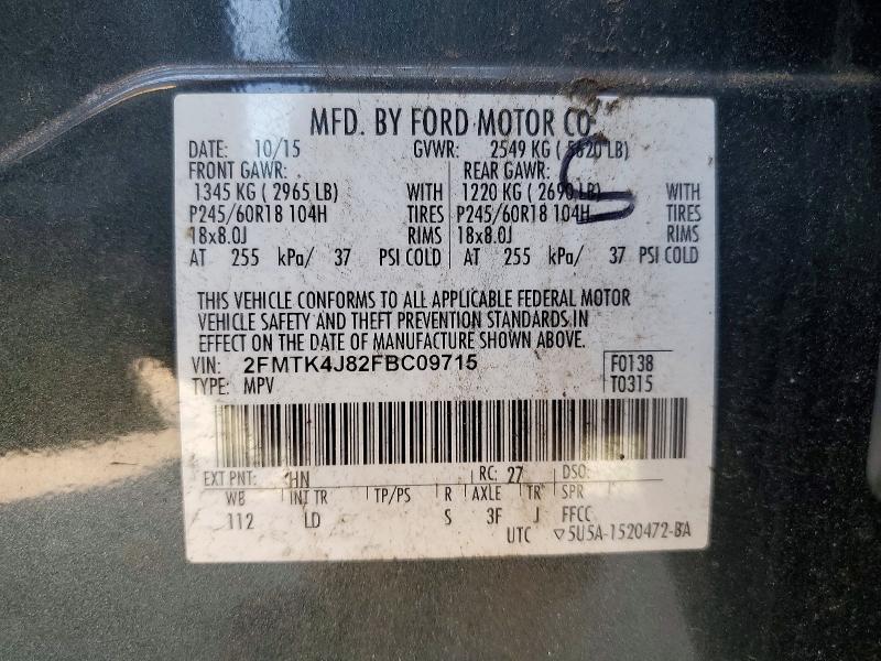 Продажа на аукционе авто 2015 Ford Edge, vin: 2FMTK4J82FBC09715, номер лота: 63230356
