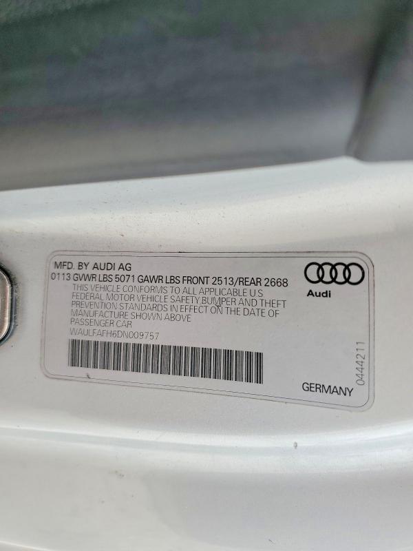 Aukcja sprzedaży 2013 Audi A5, vin: WAULFAFH6DN009757, numer aukcji: 62688396