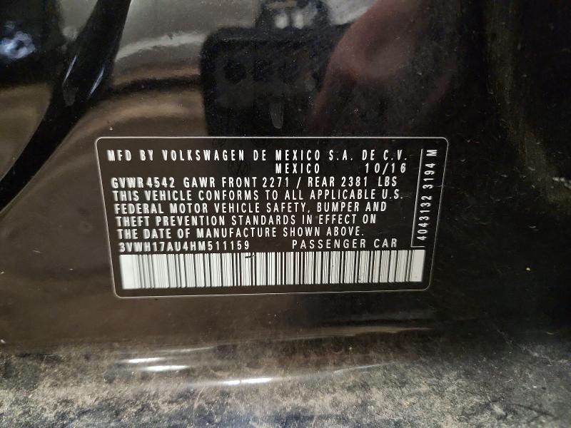 Продаж на аукціоні авто 2017 Volkswagen Golf Alltrack, vin: 3VWH17AU4HM511159, номер лоту: 61920756