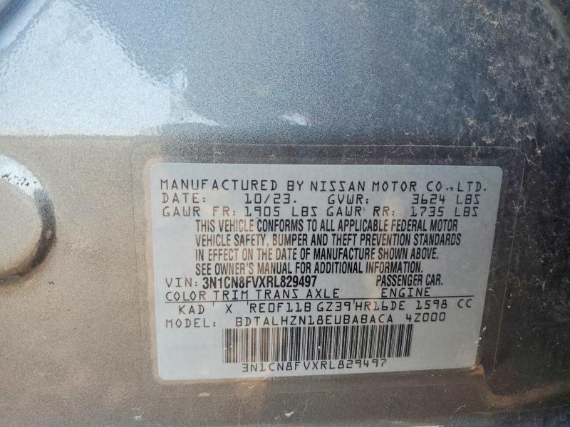 Продажа на аукционе авто 2024 Nissan Versa, vin: 3N1CN8FVXRL829497, номер лота: 59355566