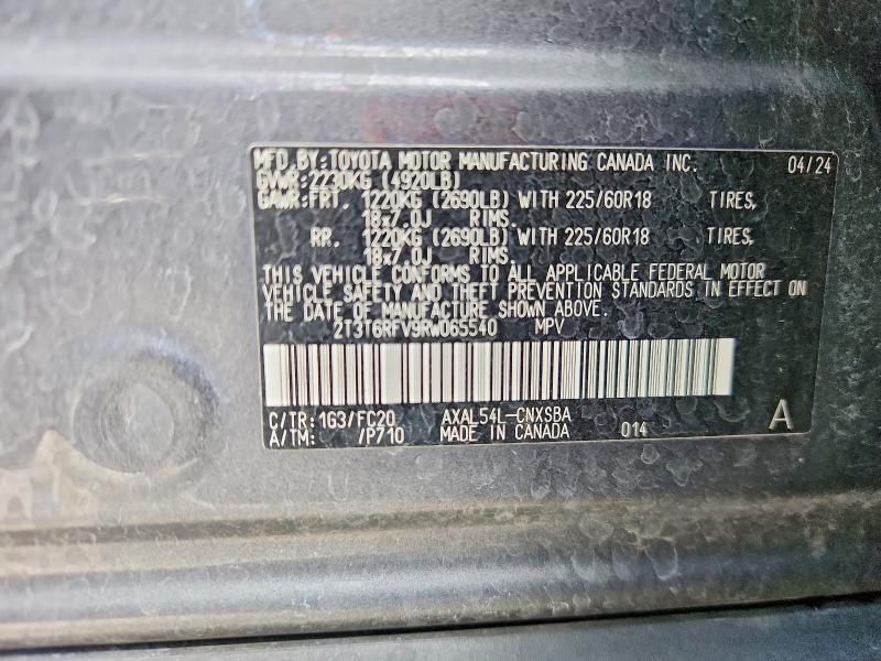 Продаж на аукціоні авто 2024 Toyota Rav4, vin: 2T3T6RFV9RW065540, номер лоту: 61246696