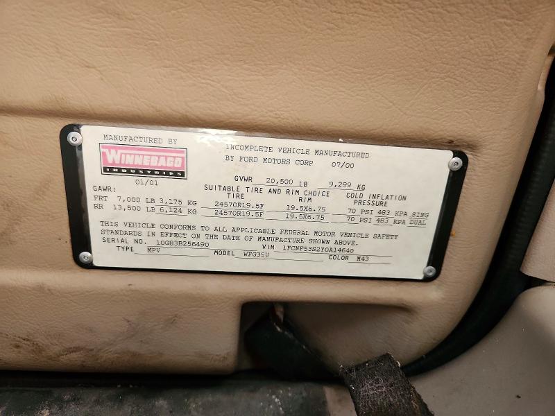 Aukcja sprzedaży 2000 Ford F550, vin: 1FCNF53S2Y0A14640, numer aukcji: 60689866