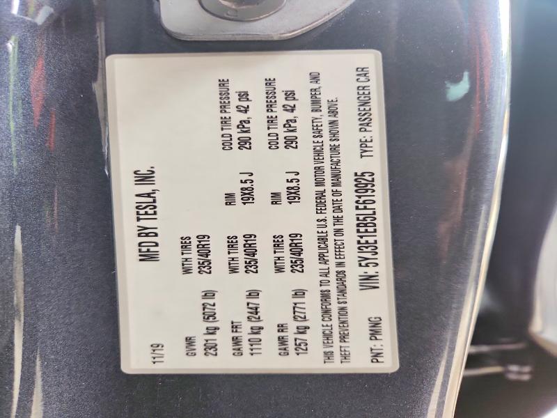 Aukcja sprzedaży 2020 Tesla Model 3, vin: 5YJ3E1EB5LF619925, numer aukcji: 61243066