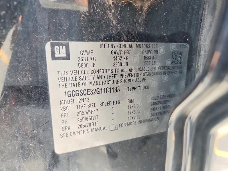 Продаж на аукціоні авто 2016 Chevrolet Colorado, vin: 1GCGSCE32G1181183, номер лоту: 61034966