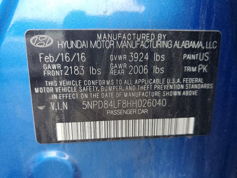 2017 Hyundai Elantra მანქანა იყიდება აუქციონზე, vin: 5NPD84LF8HH026040, აუქციონის ნომერი: 62744316