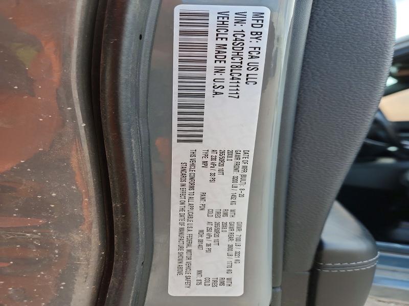 Aukcja sprzedaży 2020 Dodge Durango, vin: 1C4SDHCT8LC411117, numer aukcji: 60645956