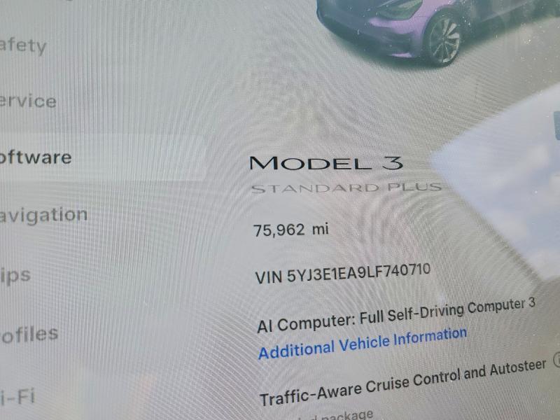 60465256 :رقم المزاد ، 5YJ3E1EA9LF740710 vin ، 2020 Tesla Model 3 مزاد بيع
