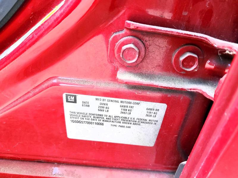 2009 Cadillac Cts მანქანა იყიდება აუქციონზე, vin: 1G6DG577090116666, აუქციონის ნომერი: 61263456