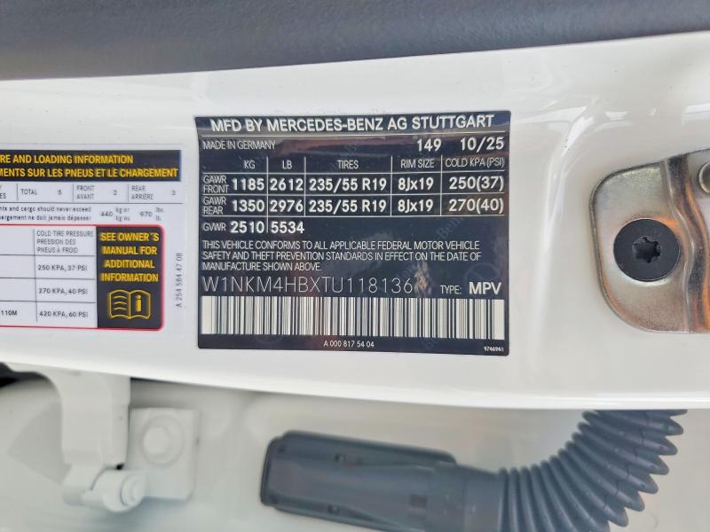 Продаж на аукціоні авто 2026 Mercedes-benz Glc, vin: W1NKM4HBXTU118136, номер лоту: 61314596