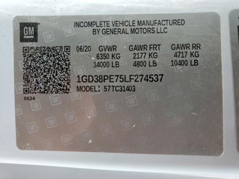 Aukcja sprzedaży 2020 Gmc Sierra, vin: 1GD38PE75LF274537, numer aukcji: 62214156