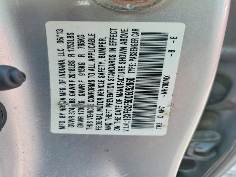 Aukcja sprzedaży 2013 Honda Civic, vin: 19XFB2F50DE052860, numer aukcji: 63072116