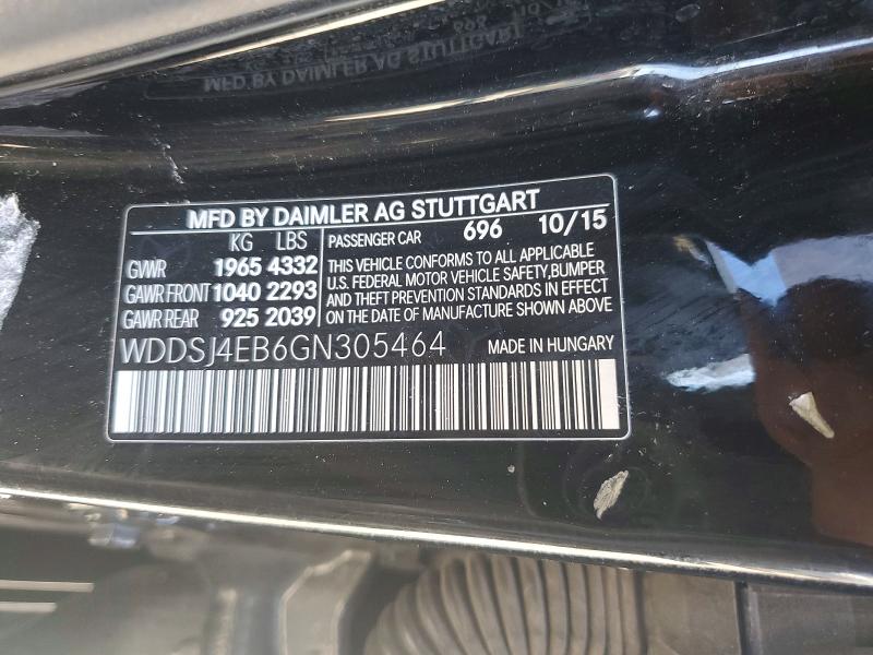 Продажа на аукционе авто 2016 Mercedes-benz Cla, vin: WDDSJ4EB6GN305464, номер лота: 59179926