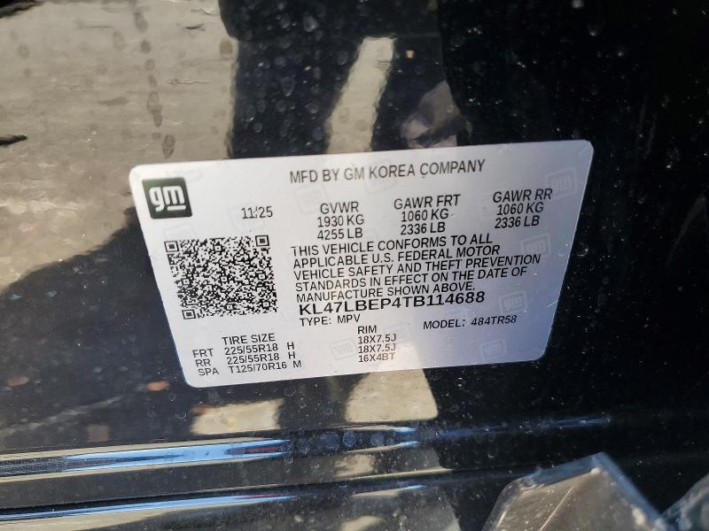 Aukcja sprzedaży 2026 Buick Envista, vin: KL47LBEP4TB114688, numer aukcji: 61368766