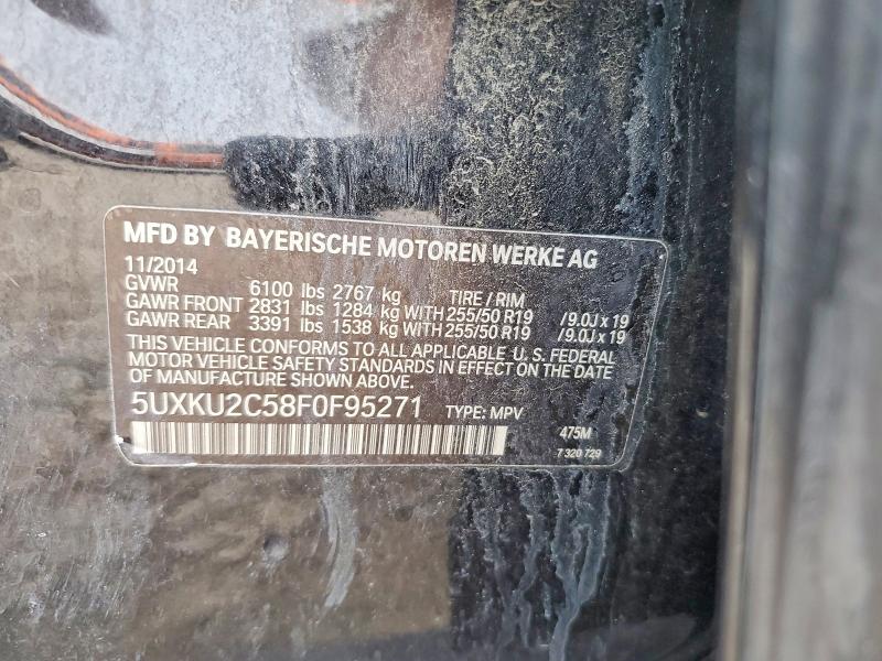 2015 Bmw X6 მანქანა იყიდება აუქციონზე, vin: 5UXKU2C58F0F95271, აუქციონის ნომერი: 61116516