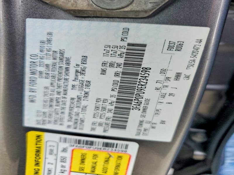 Aukcja sprzedaży 2014 Ford Fusion, vin: 3FA6P0PU9ER234598, numer aukcji: 62165226