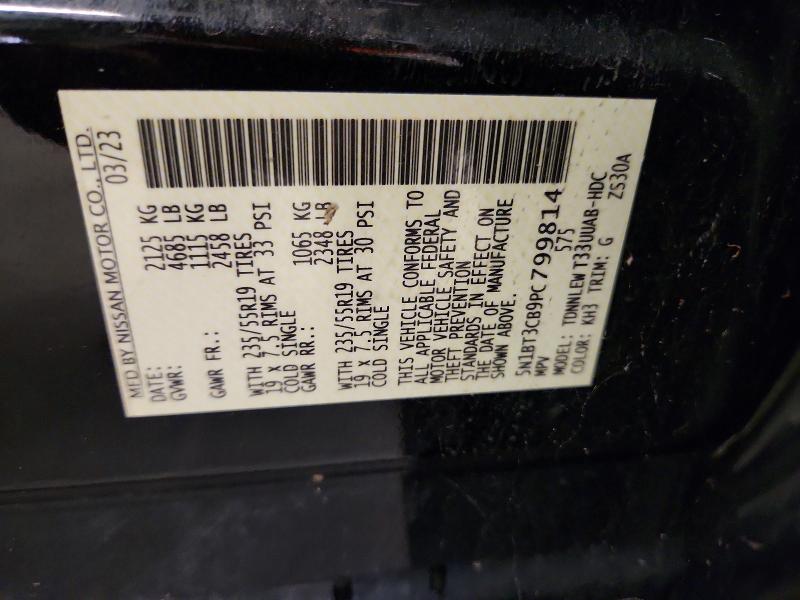2023 Nissan Rogue მანქანა იყიდება აუქციონზე, vin: 5N1BT3CB9PC799814, აუქციონის ნომერი: 61472046