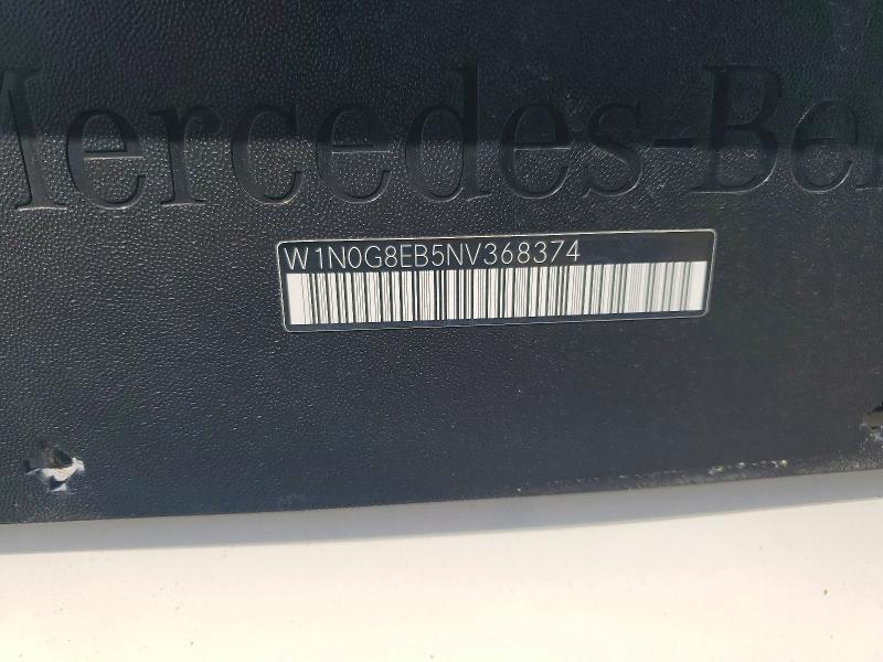 2022 Mercedes-benz Glc მანქანა იყიდება აუქციონზე, vin: W1N0G8EB5NV368374, აუქციონის ნომერი: 95585825
