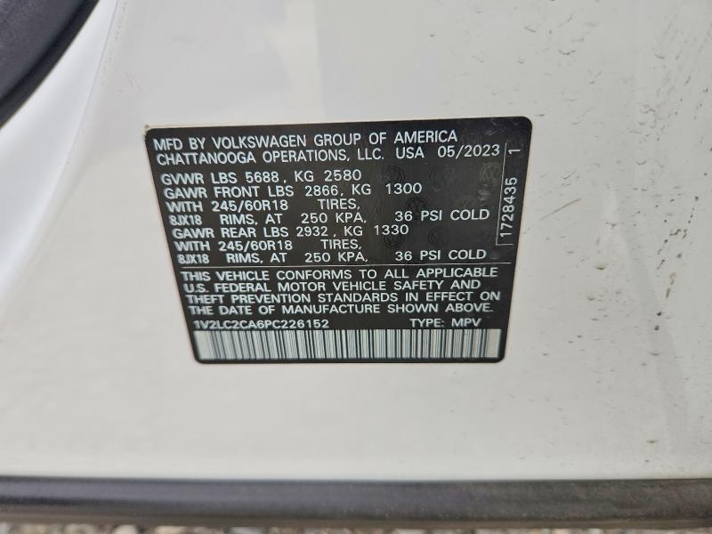 Auction sale of the 2023 Volkswagen Atlas Cross Sport, vin: 1V2LC2CA6PC226152, lot number: 62881116