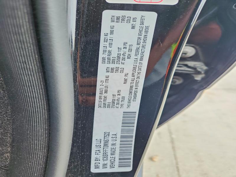 2021 Ram 1500 მანქანა იყიდება აუქციონზე, vin: 1C6SRFFT0MN677522, აუქციონის ნომერი: 61173016