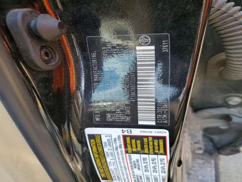 61331826 :رقم المزاد ، 4T1BK36B77U247155 vin ، 2007 Toyota Avalon مزاد بيع
