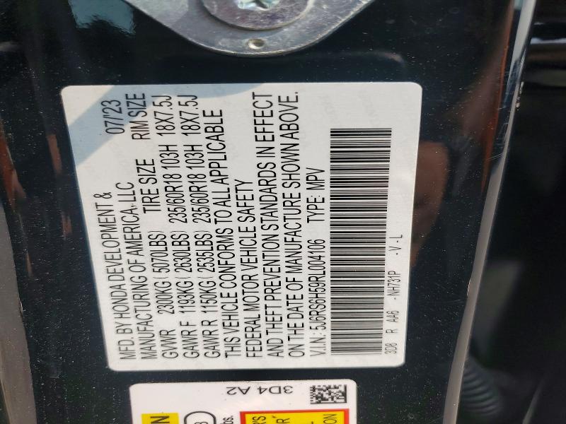 Aukcja sprzedaży 2024 Honda Cr-v, vin: 5J6RS6H59RL004106, numer aukcji: 62855876