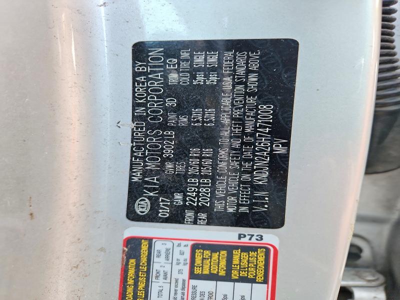 2017 Kia Soul მანქანა იყიდება აუქციონზე, vin: KNDJN2A26H7471008, აუქციონის ნომერი: 62754906
