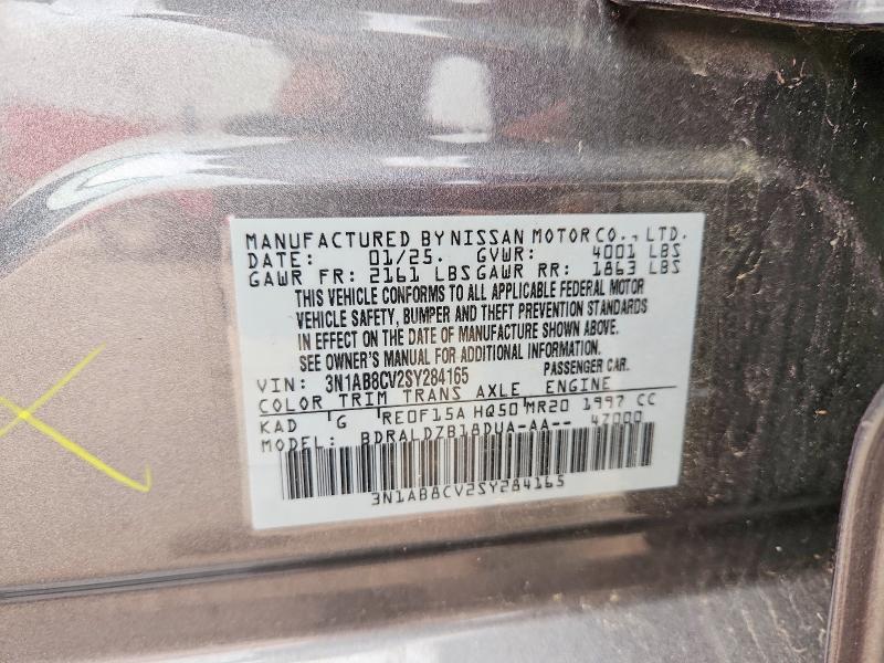 Aukcja sprzedaży 2025 Nissan Sentra, vin: 3N1AB8CV2SY284165, numer aukcji: 60955926