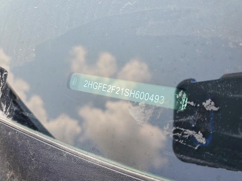 Продаж на аукціоні авто 2025 Honda Civic, vin: 2HGFE2F21SH600493, номер лоту: 62777946