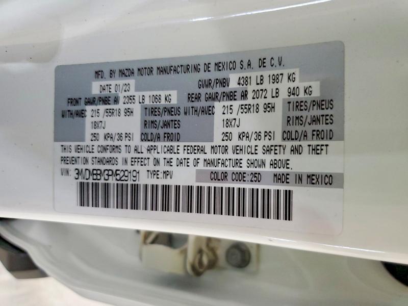 60189566 :رقم المزاد ، 3MVDMBBM3PM529191 vin ، 2023 Mazda Cx-30 مزاد بيع