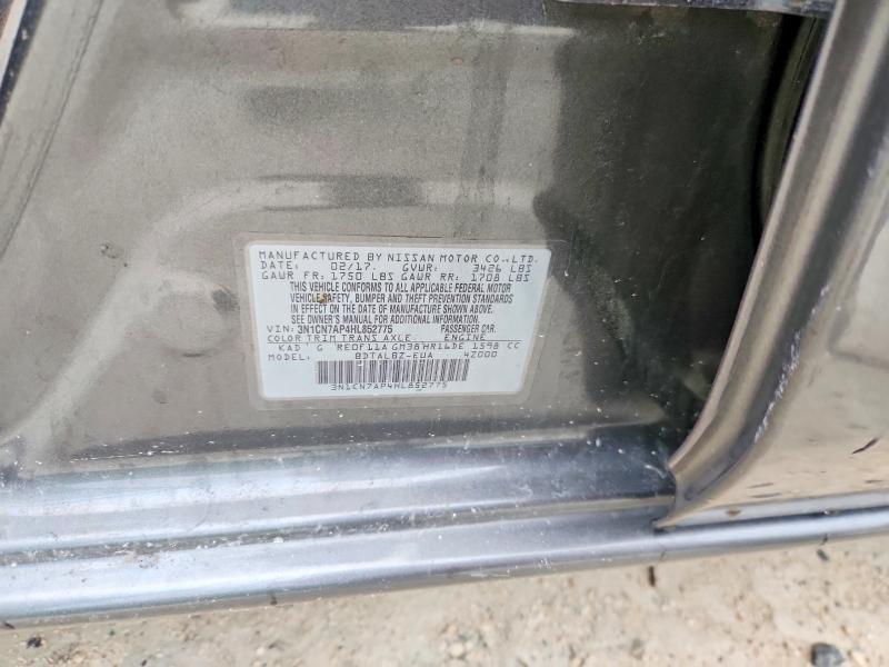 Продаж на аукціоні авто 2017 Nissan Versa, vin: 3N1CN7AP4HL852775, номер лоту: 59982736