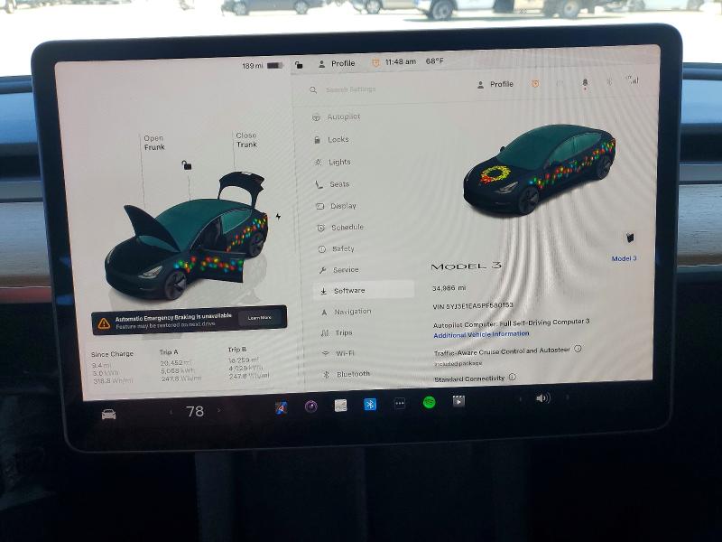 61445276 :رقم المزاد ، 5YJ3E1EA5PF580153 vin ، 2023 Tesla Model 3 مزاد بيع
