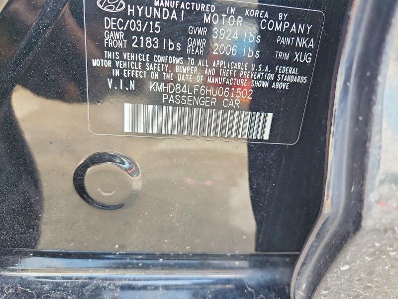 60968676 :رقم المزاد ، KMHD84LF6HU061502 vin ، 2017 Hyundai Elantra مزاد بيع