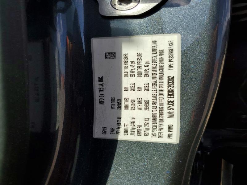 Продаж на аукціоні авто 2019 Tesla Model 3, vin: 5YJ3E1EB3KF393382, номер лоту: 63181186