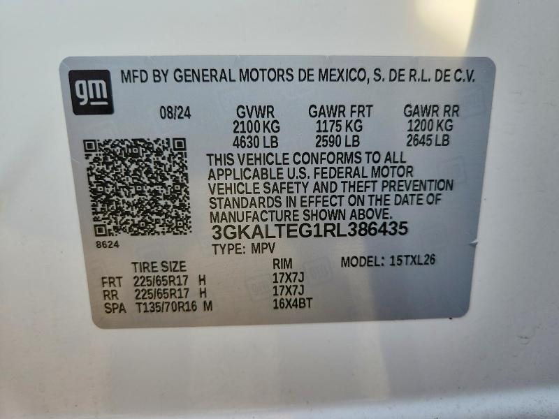 Aukcja sprzedaży 2024 Gmc Terrain, vin: 3GKALTEG1RL386435, numer aukcji: 60749666