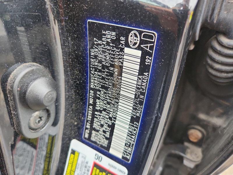2018 Toyota Corolla მანქანა იყიდება აუქციონზე, vin: 2T1BURHE8JC968064, აუქციონის ნომერი: 59584206