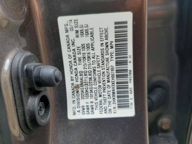 Aukcja sprzedaży 2014 Honda Cr-v, vin: 2HKRM4H3XEH661997, numer aukcji: 59551326